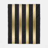 Couverture Polaire Arrière - plan blanc Vertical Grilles Noir Et Or (Devant)