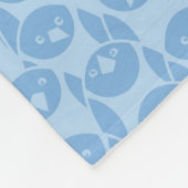 Couverture Polaire Arrière - plan bleu de motif de pingouins (Coin)