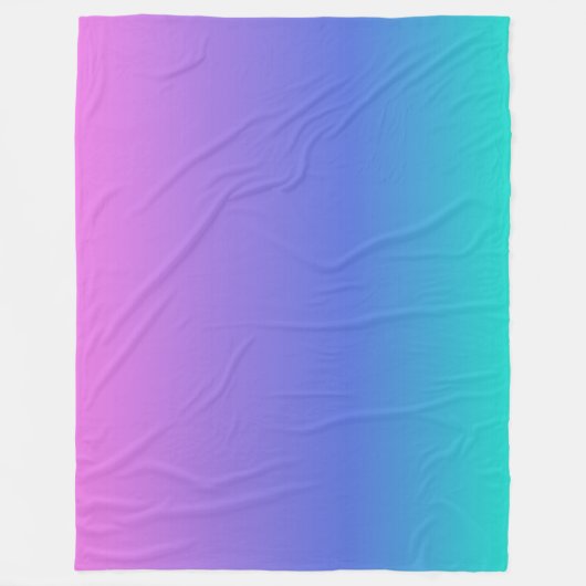 Couverture Polaire Arrière - plan bleu violet et vert ombre (Devant)