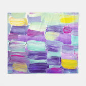 Couverture Polaire Arrière - plan d'art Abstrait peint à la main (Devant (Horizontal))