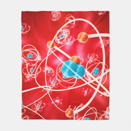 Couverture Polaire arrière - plan d'atome Abstrait, modèle de chimie (Devant)