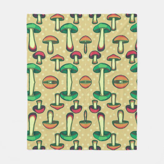 Couverture Polaire Arrière - plan de champignons (Devant)
