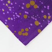 Couverture Polaire Arrière - plan de feuille violet avec étoiles (Coin)