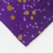 Couverture Polaire Arrière - plan de feuille violet avec étoiles (Coin)