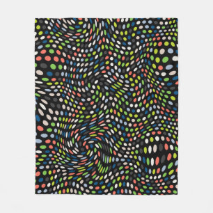 Couverture Polaire Arrière - plan de petits points colorés. Des cercl