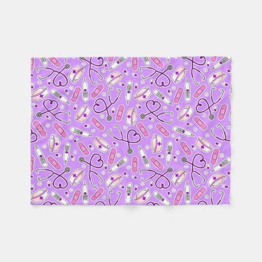 Couverture Polaire Arrière - plan de pourpre d'impression d'amour (Devant (Horizontal))