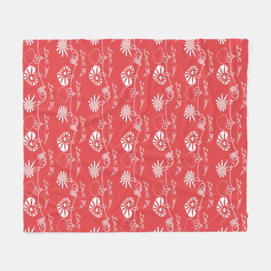 Couverture Polaire Arrière - plan de Saint Valentin (Devant (Horizontal))