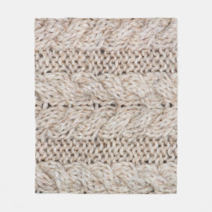 Couverture Polaire Arrière - plan de texture de laine de tricot blanc