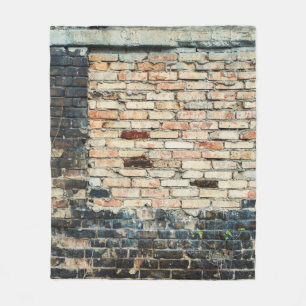 Couverture Polaire Arrière - plan de texture murale en briques mélang