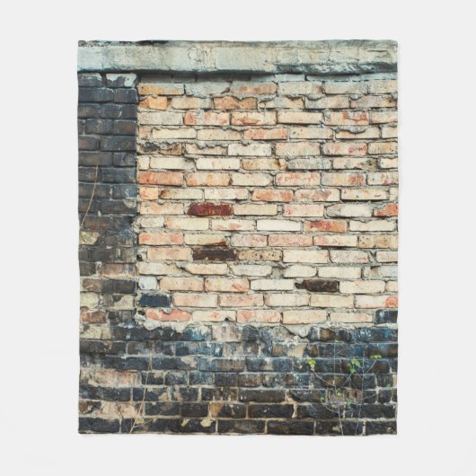 Couverture Polaire Arrière - plan de texture murale en briques mélang (Devant)