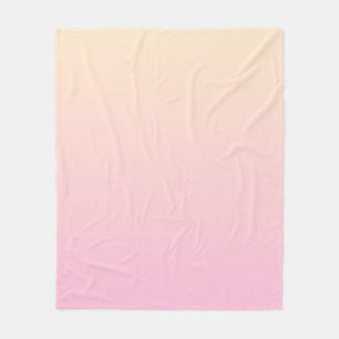 Couverture Polaire Arrière - plan dégradé rose pâle et jaune
