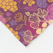 Couverture Polaire Arrière - plan doux de motif de vignes (Coin)