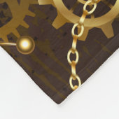 Couverture Polaire Arrière - plan en bois avec cheval de mer mécaniqu (Coin)