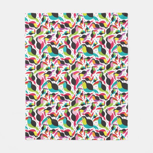 Couverture Polaire arrière - plan exotique d'oiseau de toucan du (Devant)