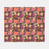 Couverture Polaire Arrière - plan floral 2 (Devant (Horizontal))
