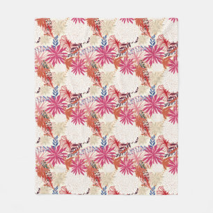 Couverture Polaire Arrière - plan floral 3
