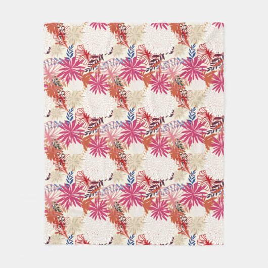 Couverture Polaire Arrière - plan floral 3 (Devant)