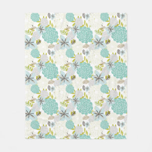 Couverture Polaire Arrière - plan floral 5
