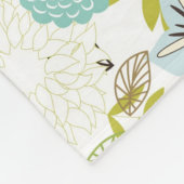Couverture Polaire Arrière - plan floral 5 (Coin)