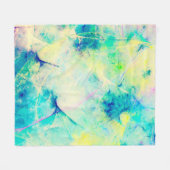 Couverture Polaire arrière - plan fractal abstrait bleu 3d rendu3d, u (Devant (Horizontal))