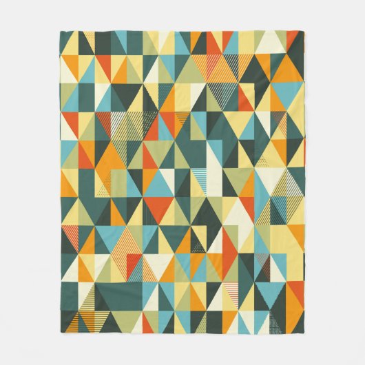 Couverture Polaire Arrière - plan géométrique moderne. motif plat Abs (Devant)
