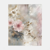 Couverture Polaire Arrière - plan gris rose et or Wabi-Sabi (Devant)