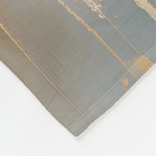 Couverture Polaire Arrière - plan gris rose et or Wabi-Sabi (Coin)