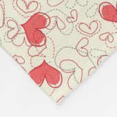 Couverture Polaire Arrière - plan mignon de coeurs (Coin)
