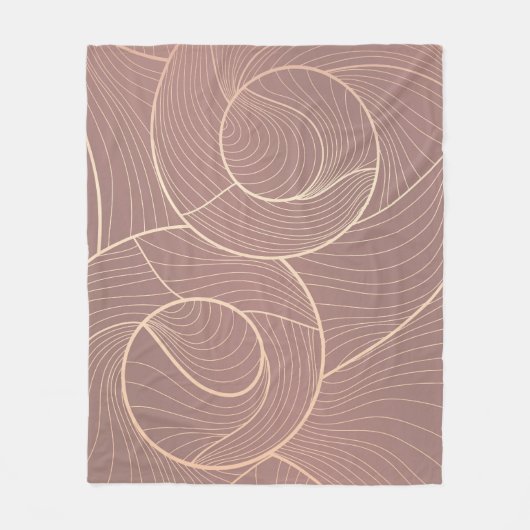 Couverture Polaire Arrière - plan Motif Luxury Gold Lines (Devant)