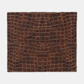 Couverture Polaire Arrière - plan naturel de crocodile brun laqué le (Devant (Horizontal))