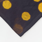 Couverture Polaire Arrière - plan noir Abstrait Gold Bokeh (Coin)