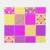 Couverture Polaire arrière - plan patchwork avec différents art motif (Devant (Horizontal))