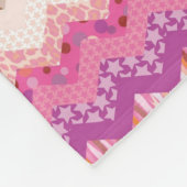 Couverture Polaire Arrière - plan rose de zigzag (Coin)