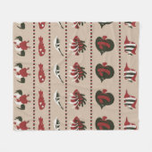 Couverture Polaire Arrière - plan sans couture avec vie marine - crab (Devant (Horizontal))