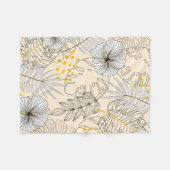 Couverture Polaire Arrière - plan sans faille avec plantes, feuilles  (Devant (Horizontal))