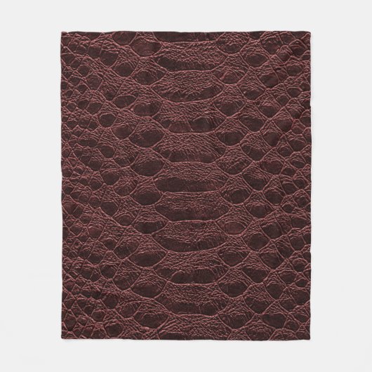 Couverture Polaire arrière - plan - texture en cuir de reptile brun - (Devant)