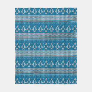 Couverture Polaire Arrière - plan tricoté par bleu