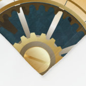 Couverture Polaire Arrière - plan turquoise à vapeur avec Gears (Coin)