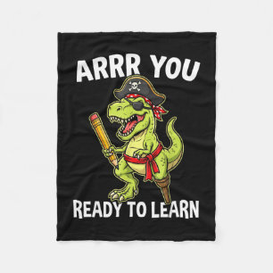 Couverture Polaire Arrr prêt à apprendre drôle de professeur t-rex pi