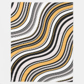 Couverture Polaire Art à encre attrayant motif Abstrait noir jaune (Devant)