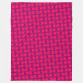 Couverture Polaire Art à motif entrelacé magenta violet dynamique (Devant)