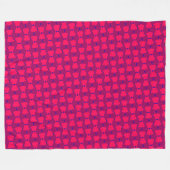 Couverture Polaire Art à motif entrelacé magenta violet dynamique (Devant (Horizontal))