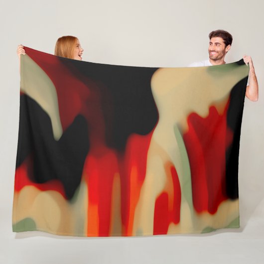 Couverture Polaire Art Abstrait (En situation)