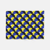 Couverture Polaire Art Abstrait bleu jaune (Devant (Horizontal))