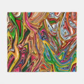 Couverture Polaire Art abstrait coloré (Devant (Horizontal))