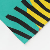 Couverture Polaire Art Abstrait Coloré Pop Rétro (Coin)