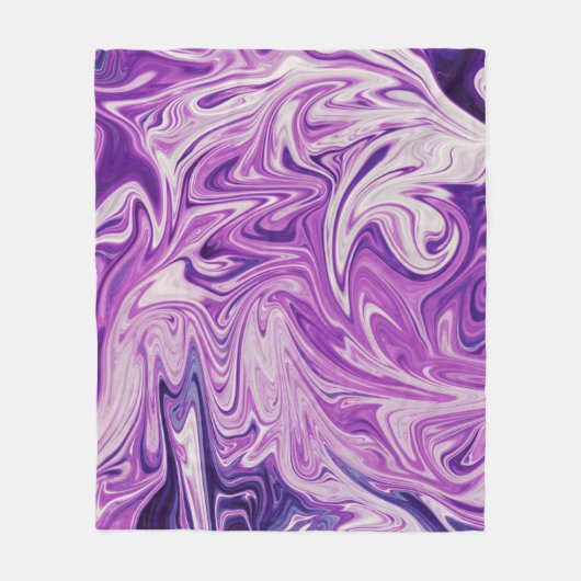 Couverture Polaire Art abstrait de lave fondue (Devant)
