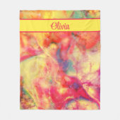 Couverture Polaire Art Abstrait De L'Encre D'Alcool Avec Le Nom Fleec (Devant)