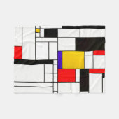 Couverture Polaire Art abstrait de style de Mondrian (Devant (Horizontal))