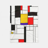 Couverture Polaire Art abstrait de style de Mondrian (Devant)